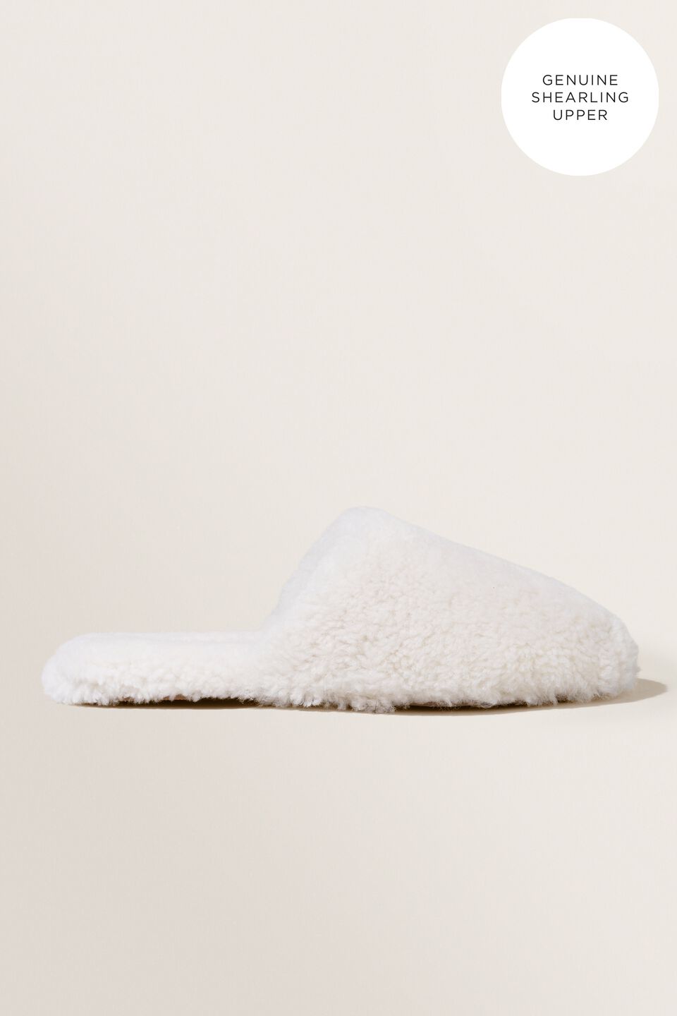 Bel Leather Slipper  Cream