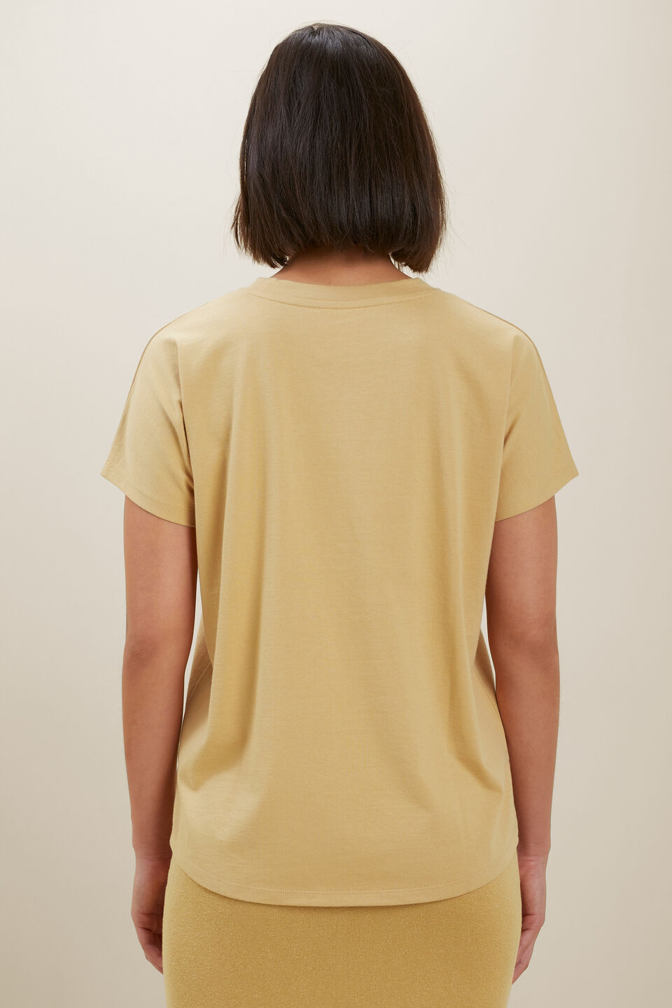 Boxy Crop Tee  Fawn