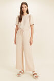 Stripe Ruched Sleeve Blouse  Champagne Beige Stripe  hi-res