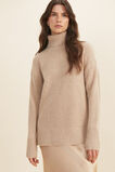 Merino Wool Roll Neck Sweater  Champagne Beige Marle  hi-res