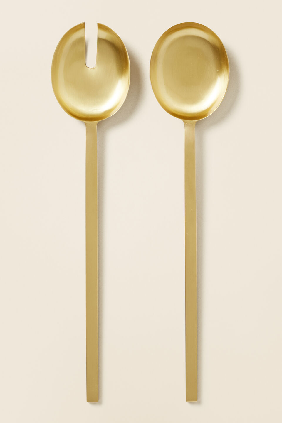 Rae Salad Servers  Brass