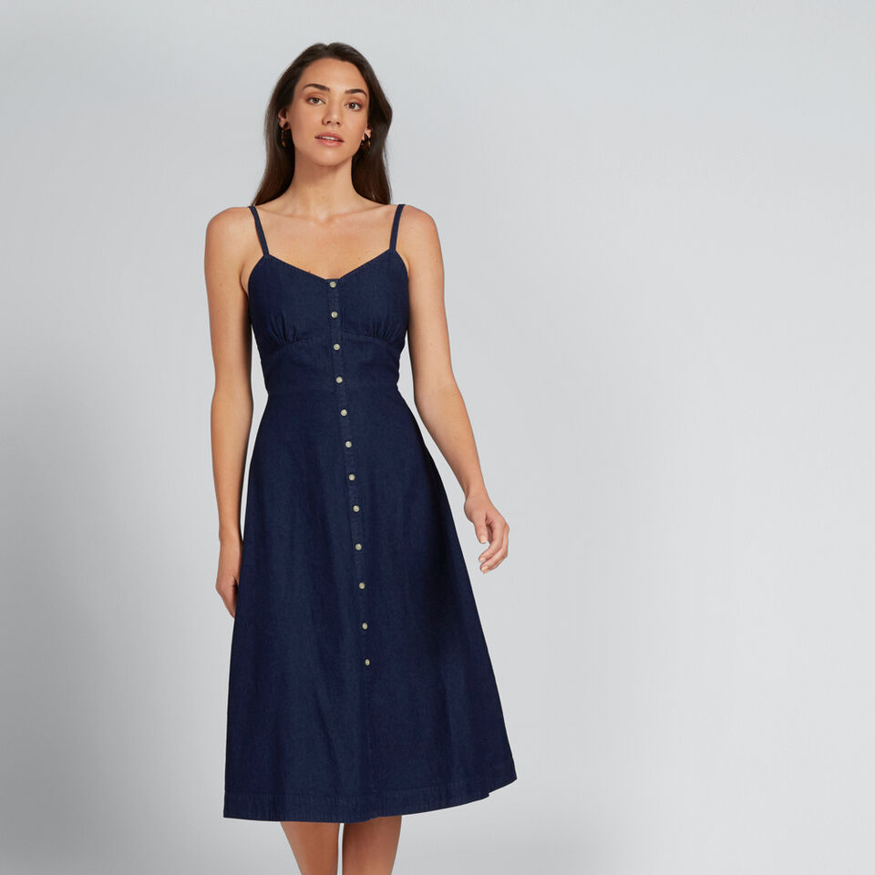 Chambray Button-Through Dress | Seed Heritage