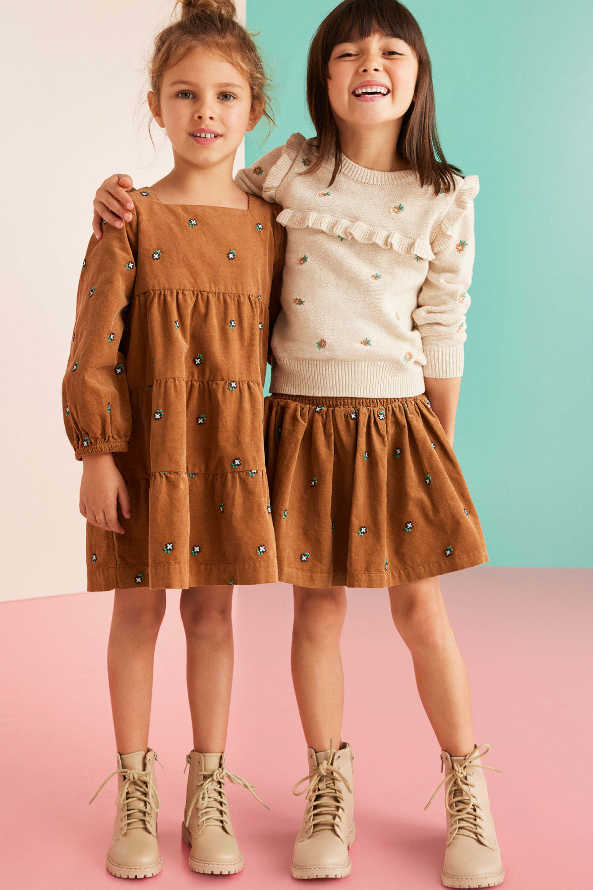 Embroidered best sale cord skirt