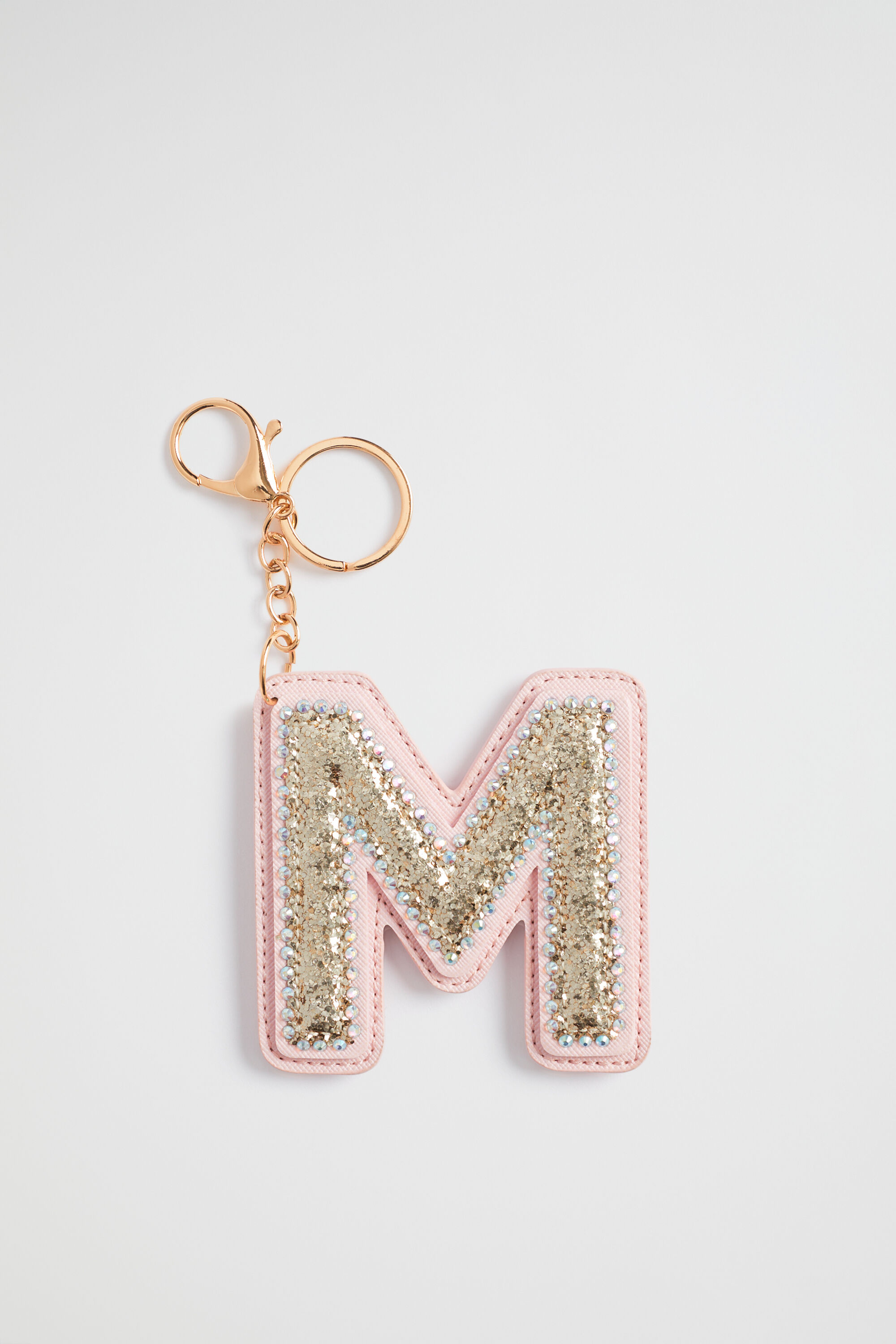 Glitter cheap initial keyring