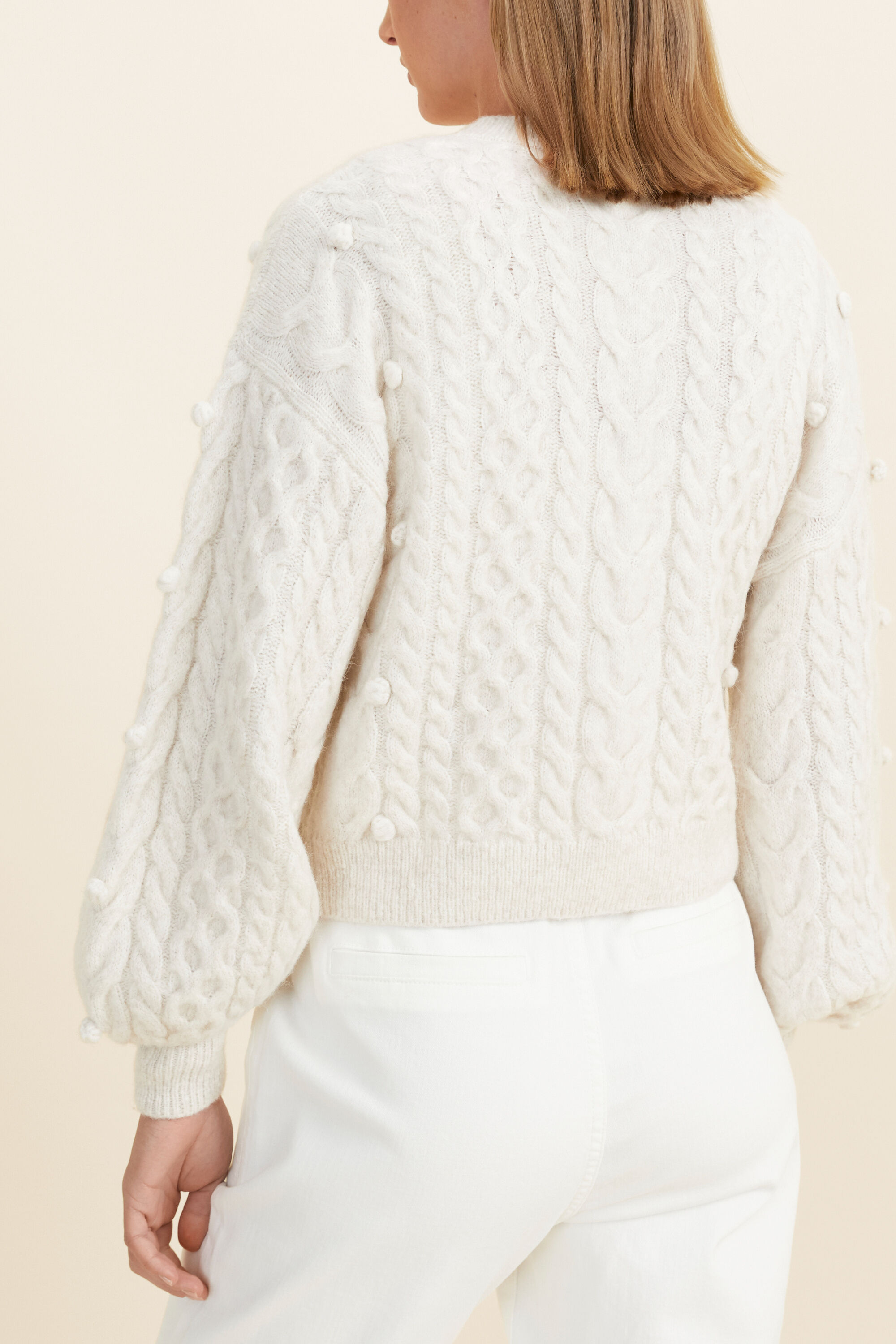 Chunky Pom Pom Cardigan