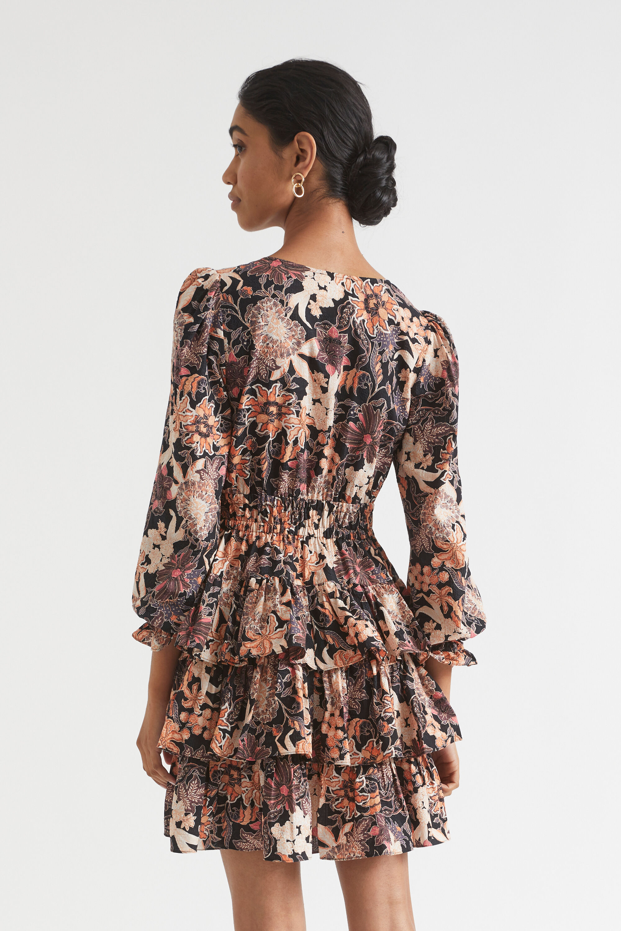 Shirred waist discount mini dress