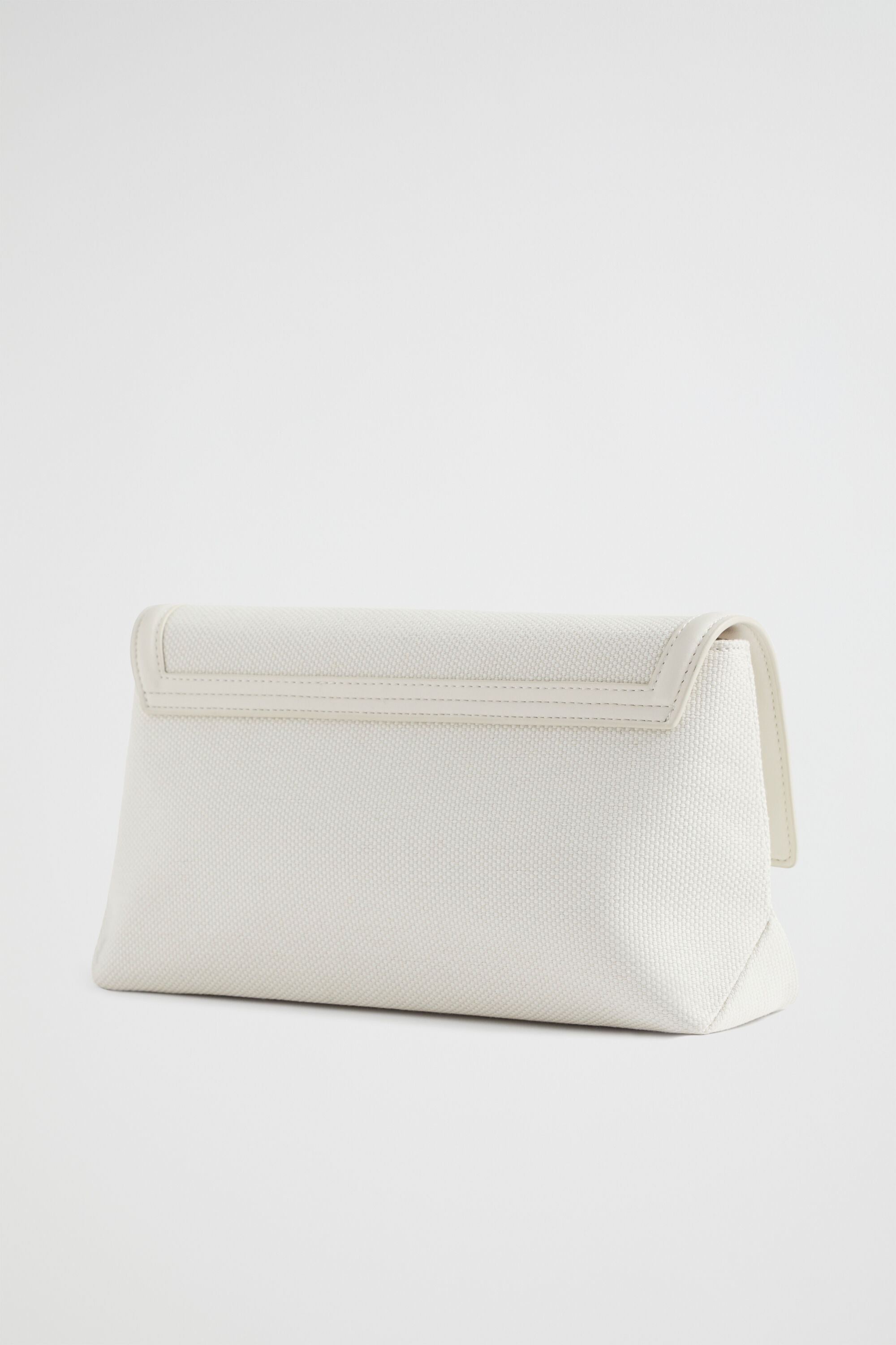 White fold new arrivals over clutch bag
