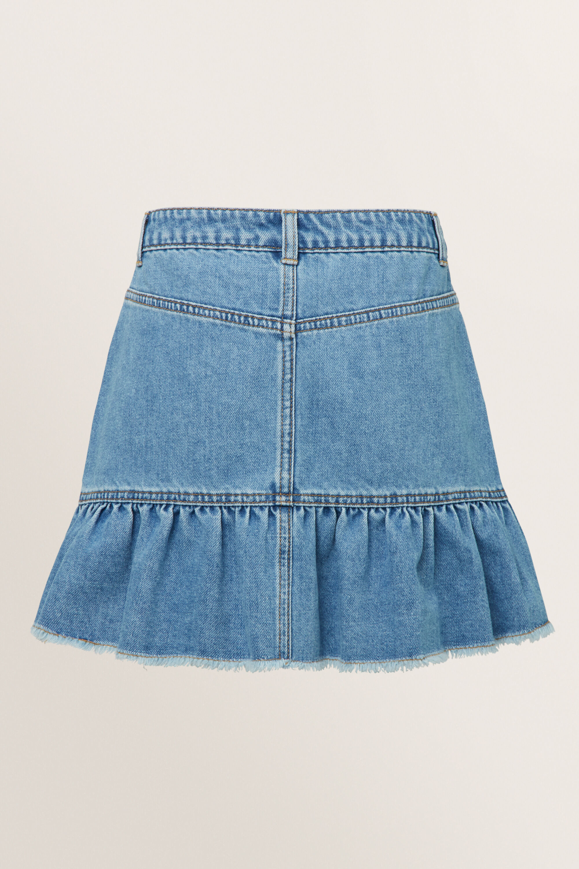 Peplum Denim Skirt