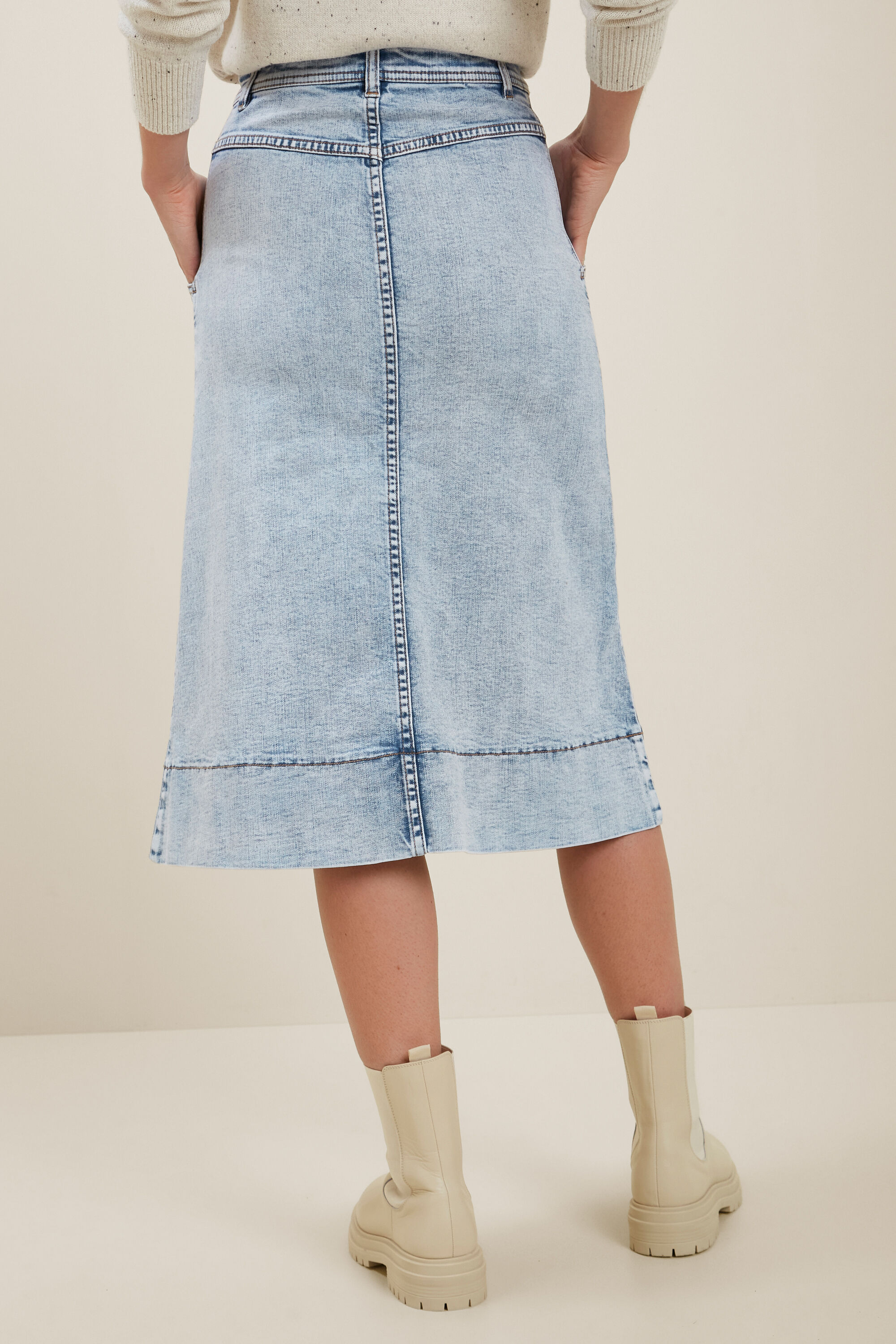A line discount denim skirt 90s