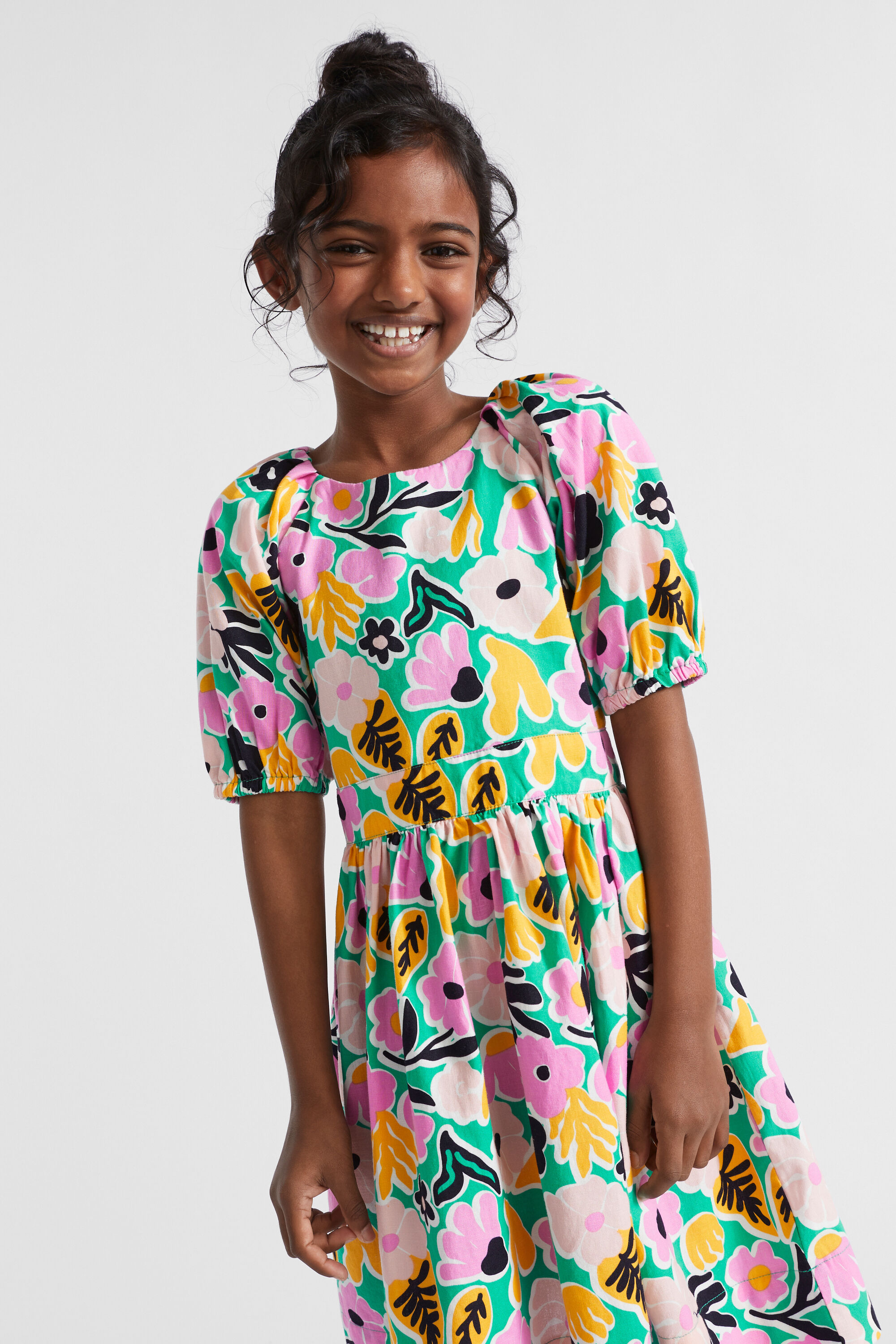 Jade green floral dress 2025