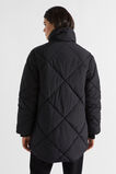 Mid Length Diamond Puffer Jacket  Black  hi-res