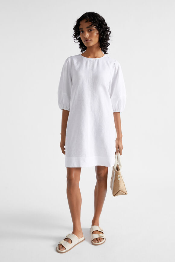 Core Linen Mini Dress  Whisper White  hi-res