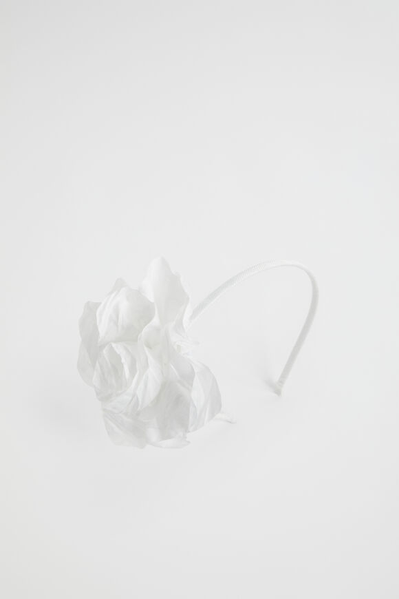 Flower Corsage Headband  White  hi-res