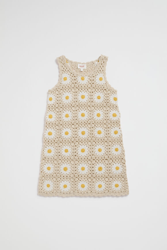 Crochet Daisy Dress  Sunshine Yellow  hi-res