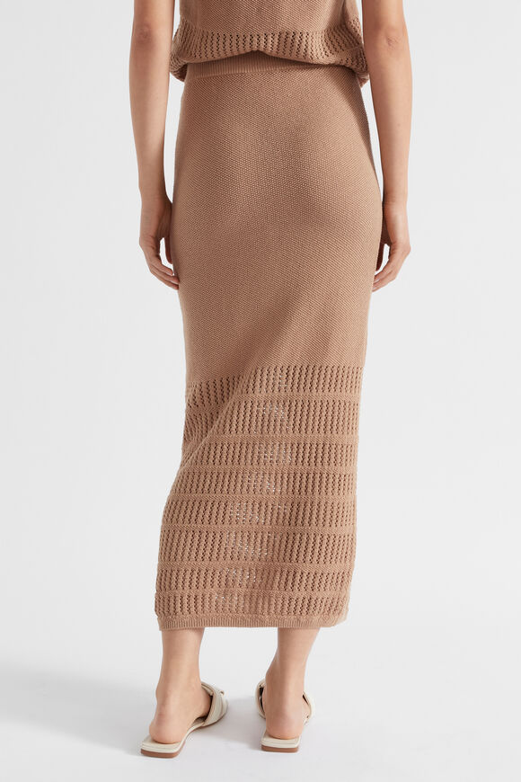 Crochet Panelled Skirt  Barley  hi-res