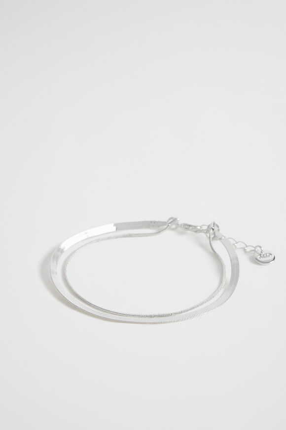Double Layer Bracelet  Silver  hi-res