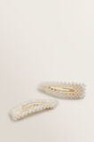 Clear Beaded 2 Pack Clips    hi-res