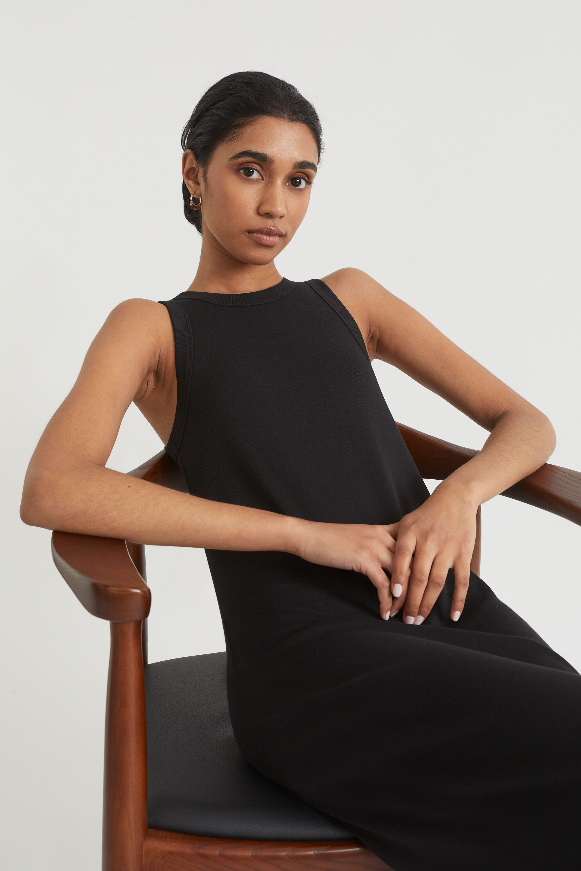 Black fitted deals tank dress