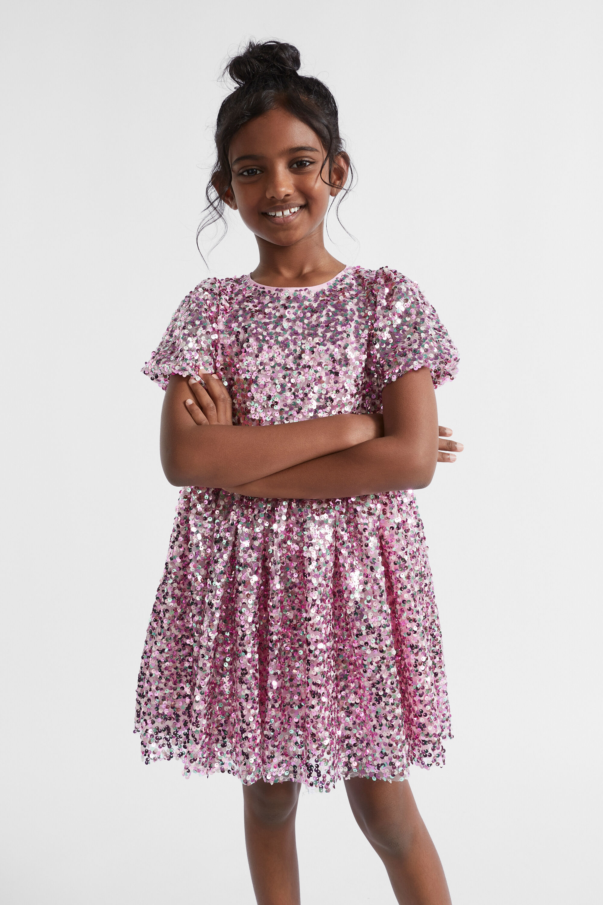 Pink sequin new arrivals dress kids