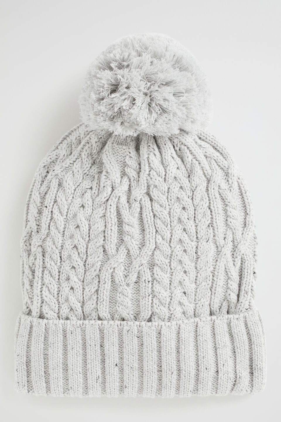 Cable Knit Beanie  Cloudy Marle  hi-res
