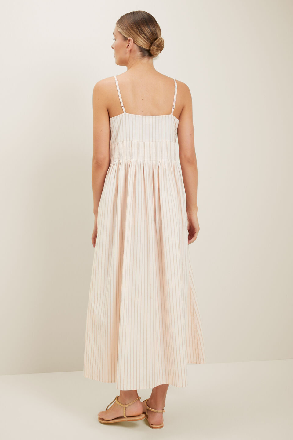 Stripe Voile Maxi Dress  Pale Blossom Stripe
