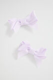 Double Bow Clips  Orchid  hi-res