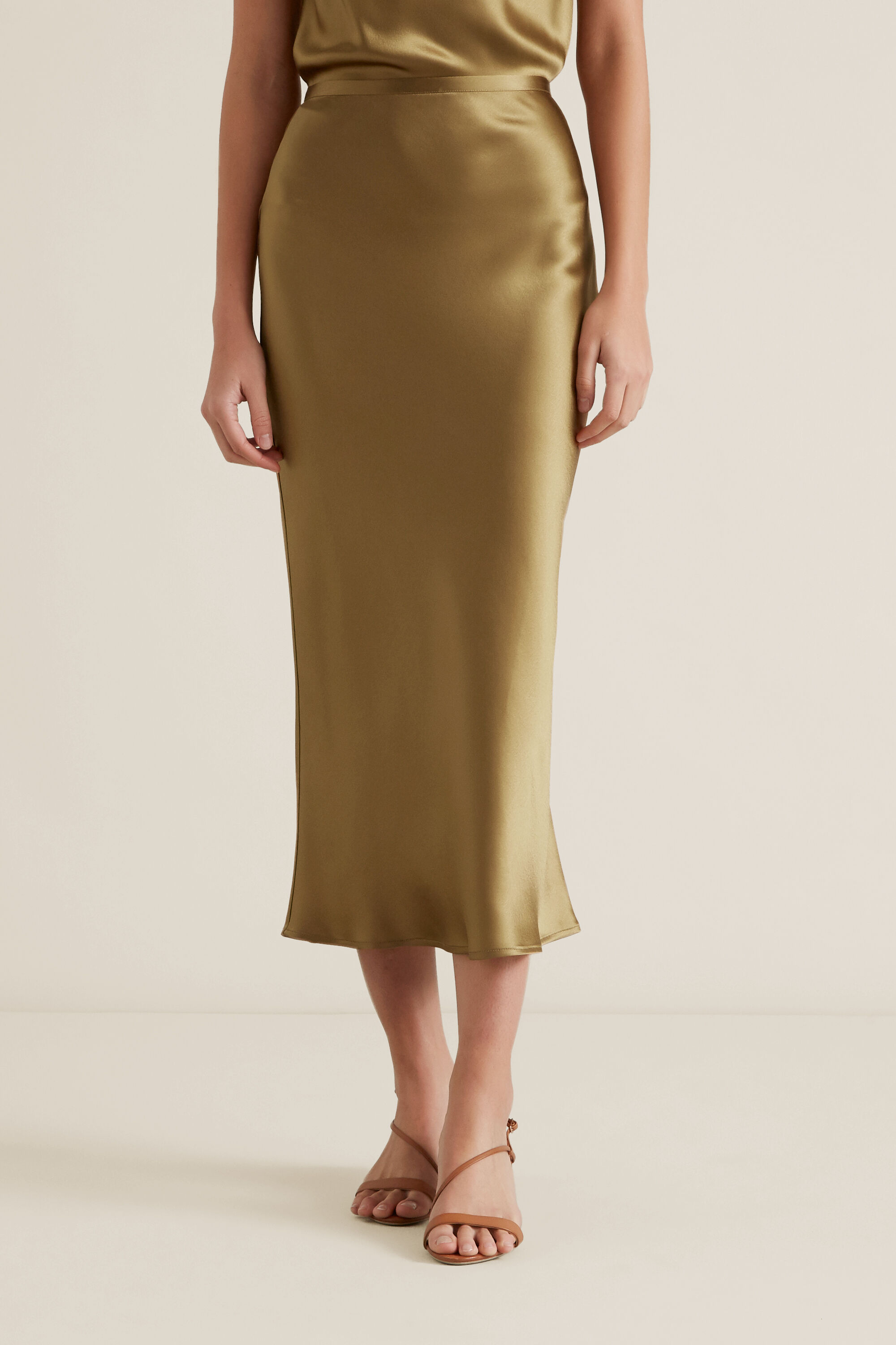 Satin midi skirt seed hotsell