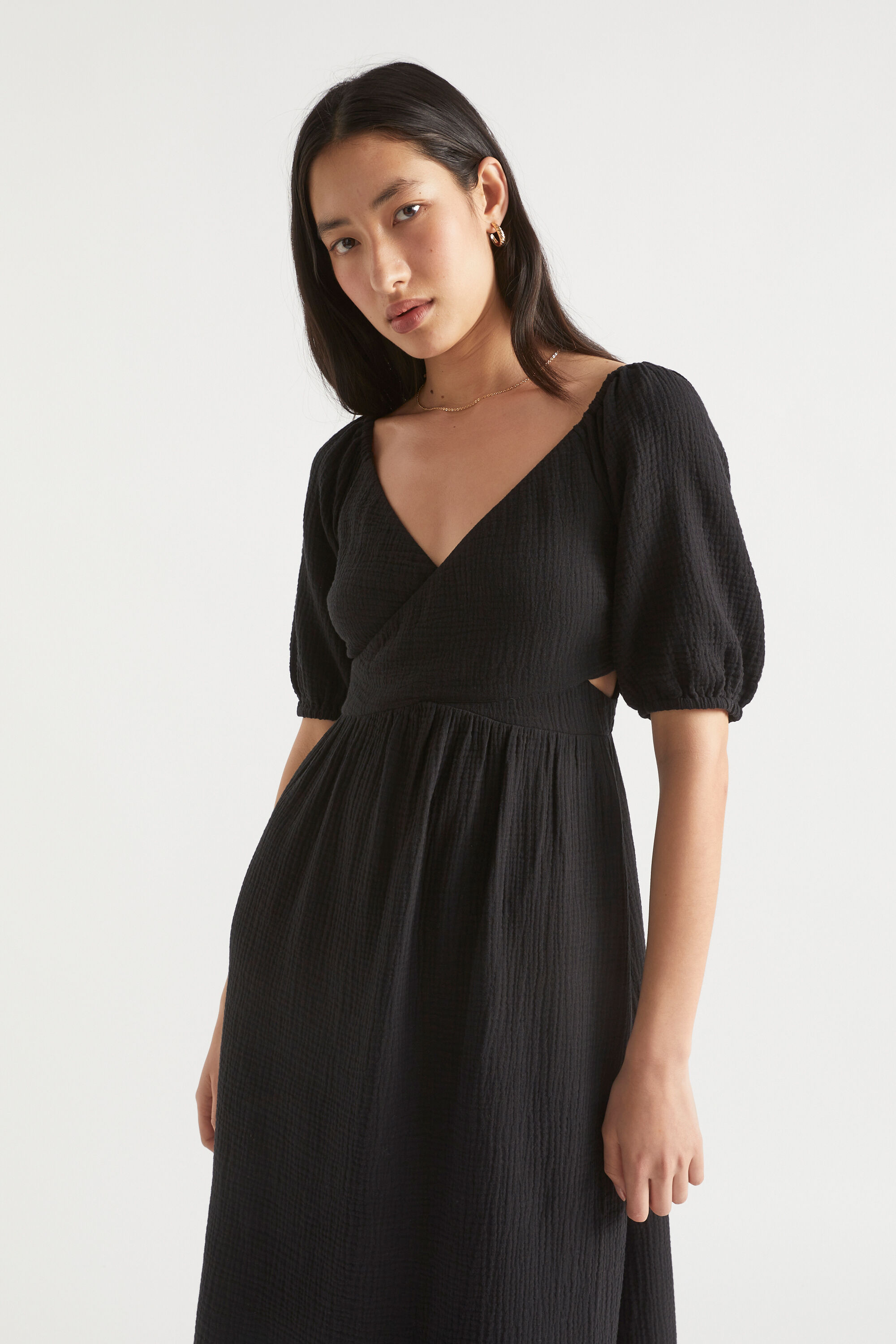 Black cheesecloth hotsell dress