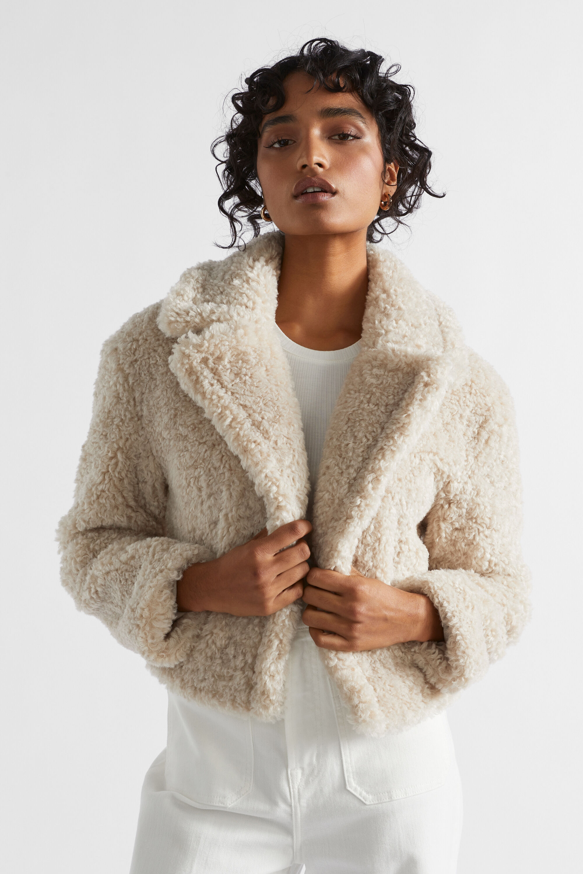 Cropped teddy sales