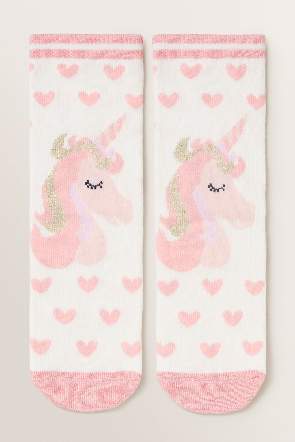 Unicorn Socks  Pink  hi-res