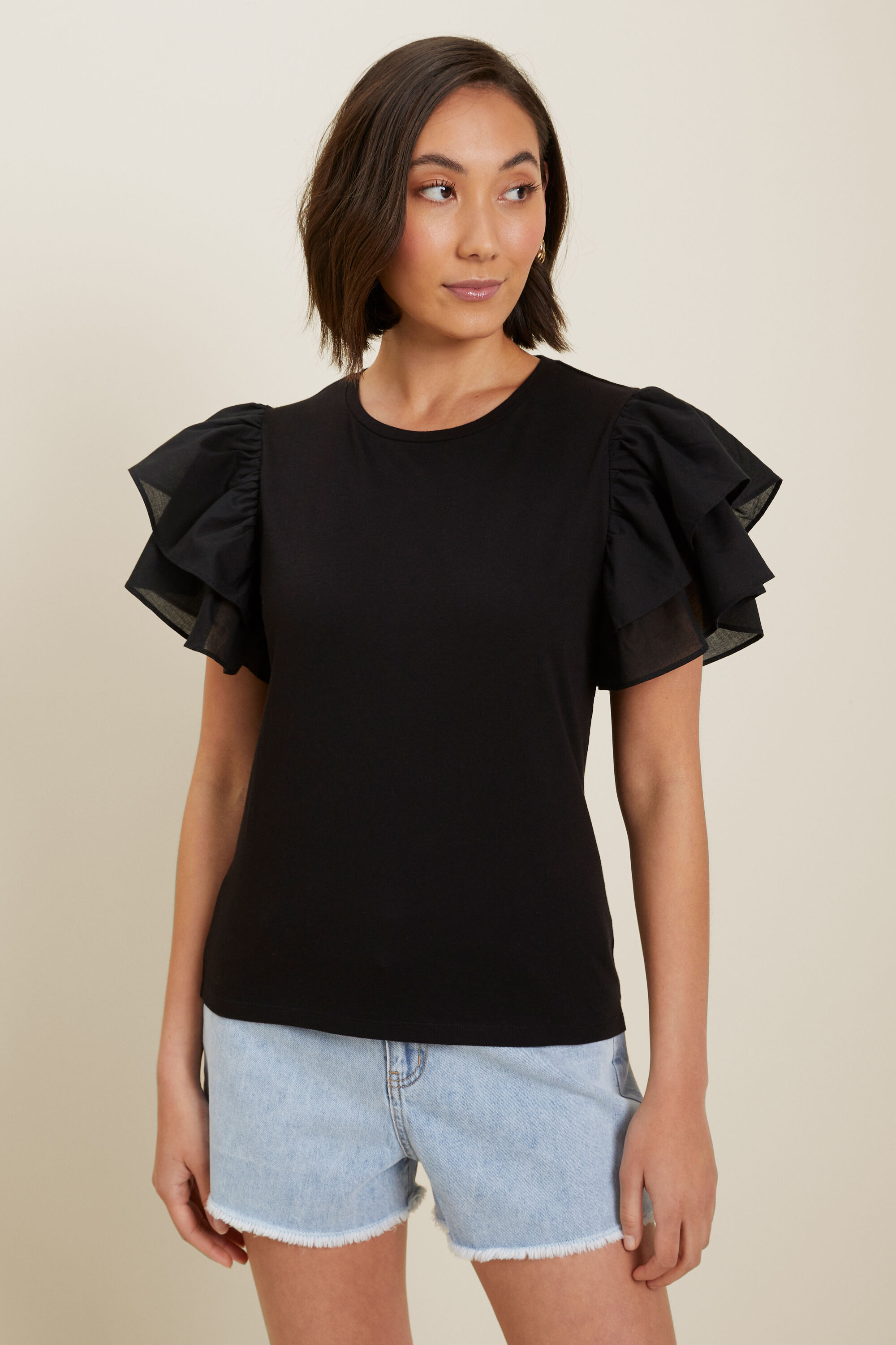 Frill shoulder top online