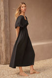 Gathered Bodice Maxi Dress  Black  hi-res