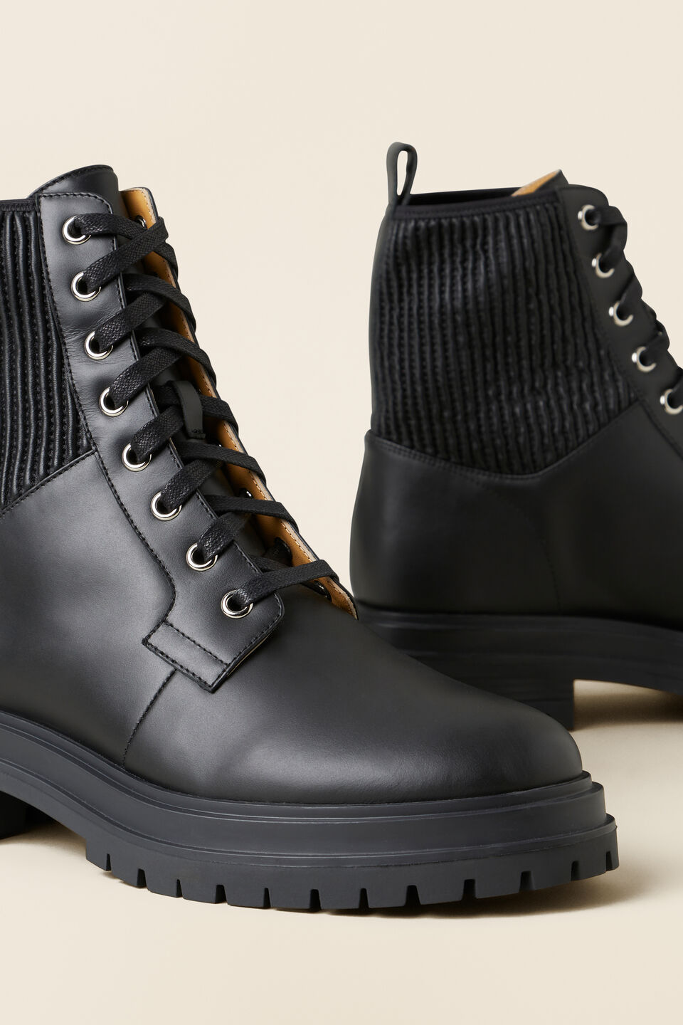 Chloe Lace Up Ankle Boot  Black  hi-res