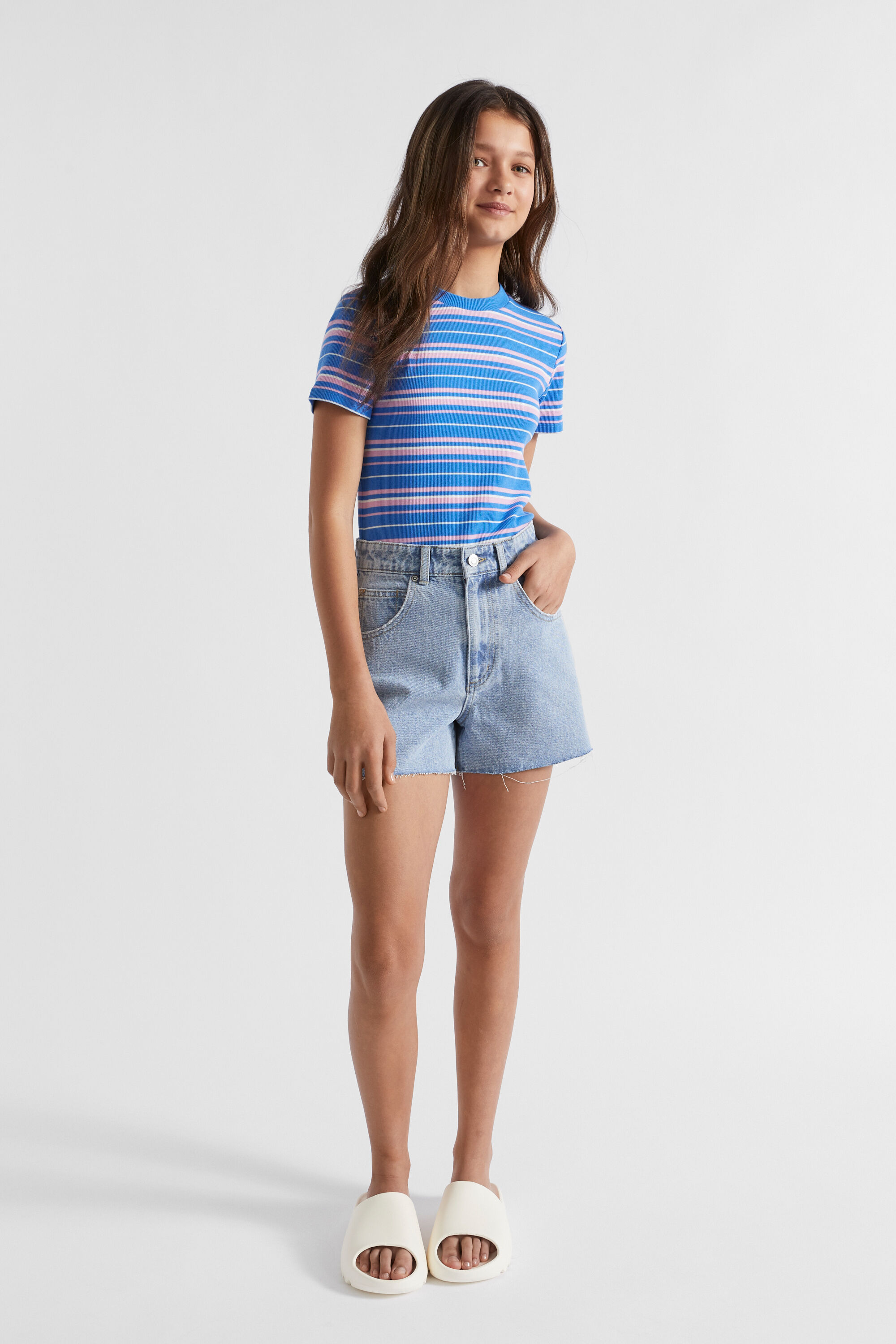 Teen online denim shorts