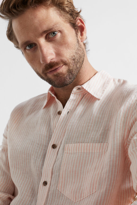 Linen Shirt  Shell Pink Stripe  hi-res