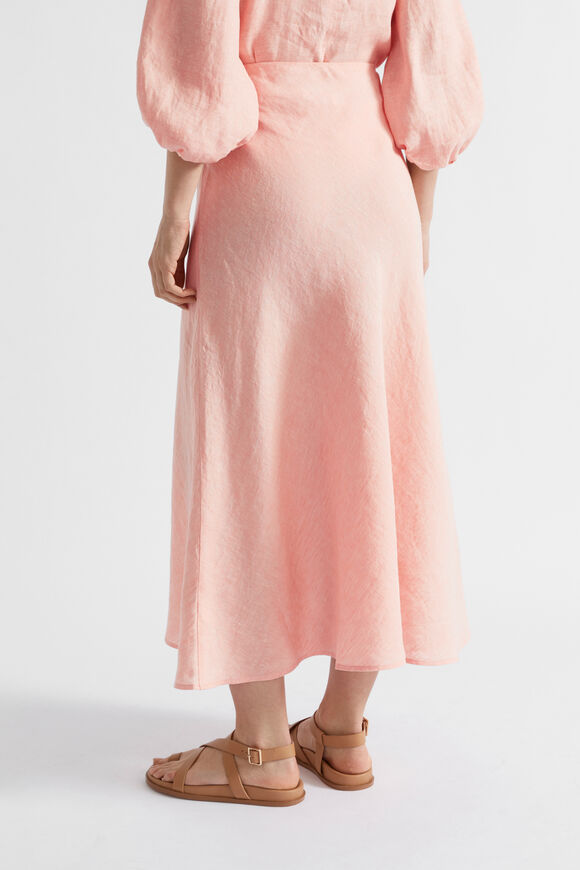 Core Linen Maxi Skirt  Tulip Pink Crossdye  hi-res