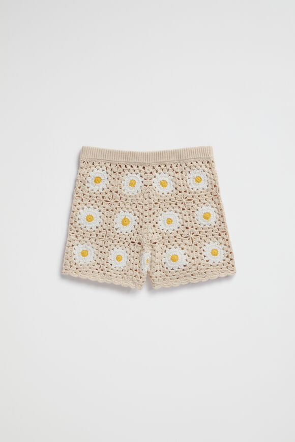 Crochet Daisy Short  Sunshine Yellow  hi-res