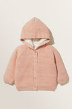 Knitted Sherpa Hoodie  Pink Clay  hi-res