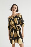 Abstract Off Shoulder Cut Out Dress  Abstract Print  hi-res