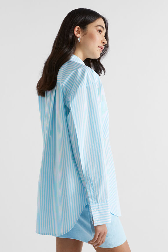 Stripe Pocket Front Shirt  Shimmer Blue Stripe  hi-res