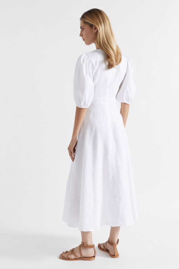 Linen Drawstring Slip Dress  Whisper White  hi-res
