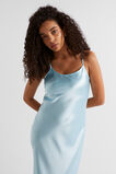 Satin Maxi Slip Dress  Shimmer Blue  hi-res