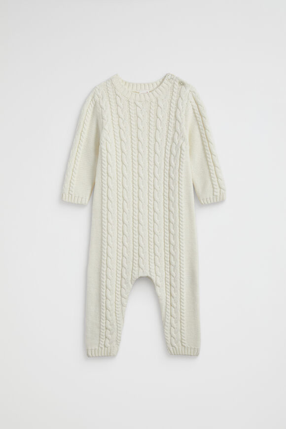 Core Cable Knitted Jumpsuit  Nb Canvas  hi-res