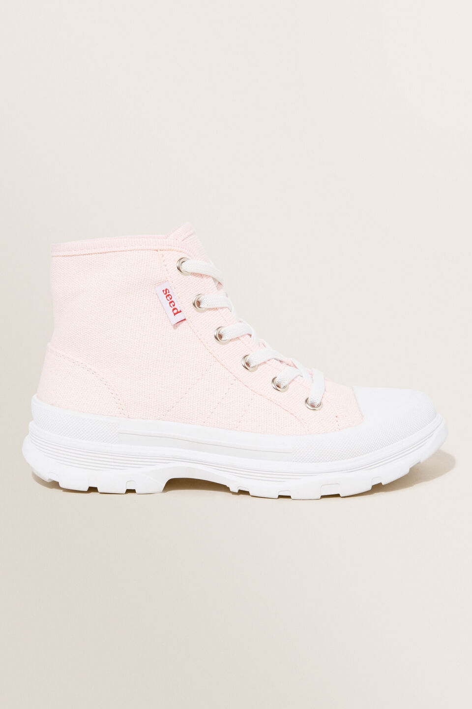 Chunky Sole Canvas High-Top  Dusty Rose