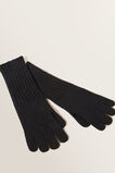 Rib Knit Gloves  Black  hi-res