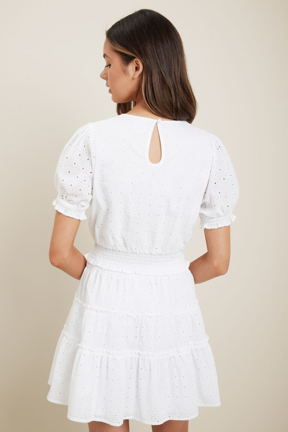 Broderie Top  White