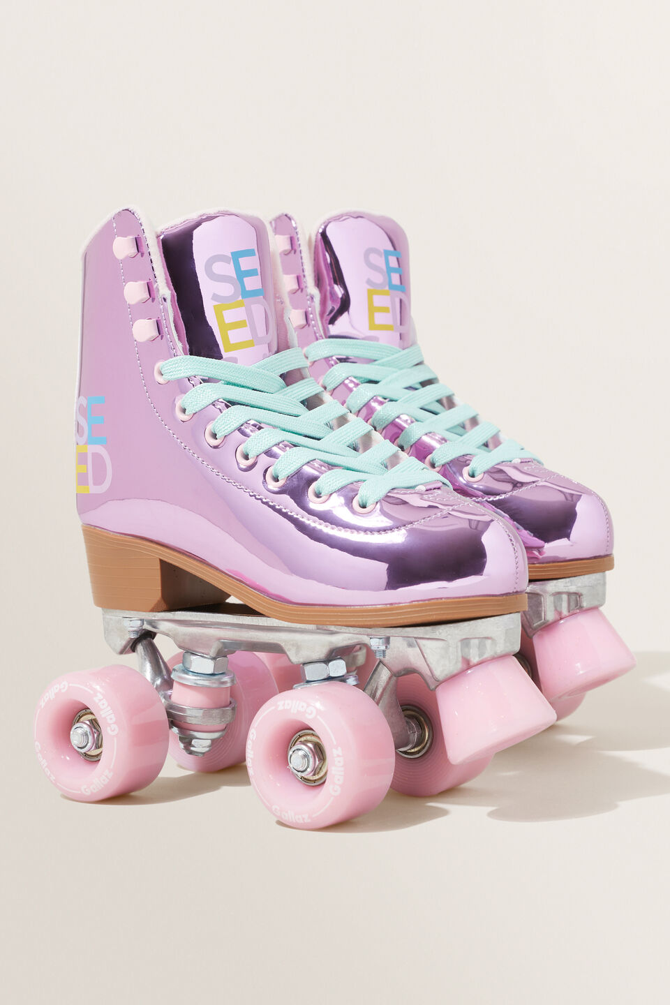 Seed Reflective Roller Skates  Light Pink