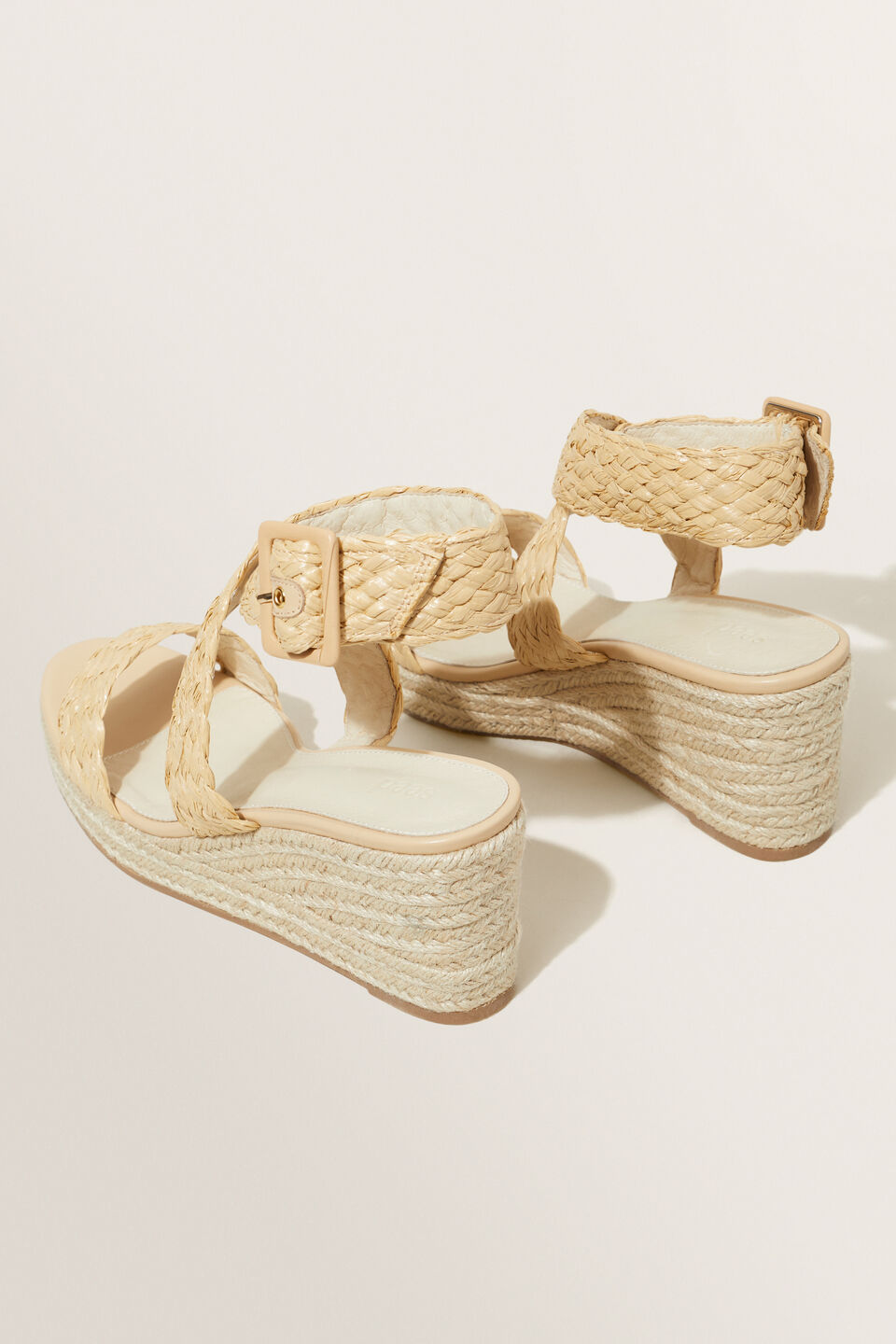 Audrey Woven Wedge Espadrille  Natural