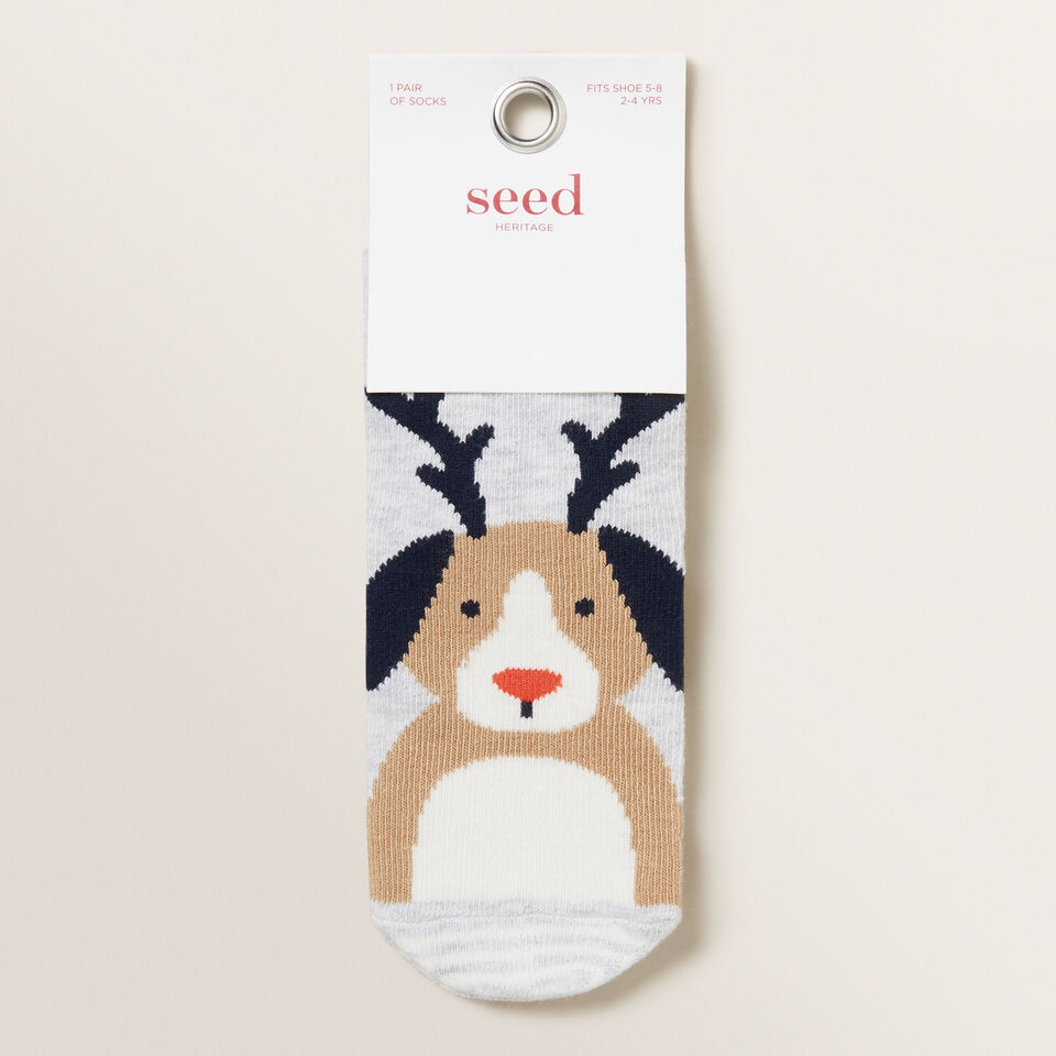 Dog Reindeer Socks  