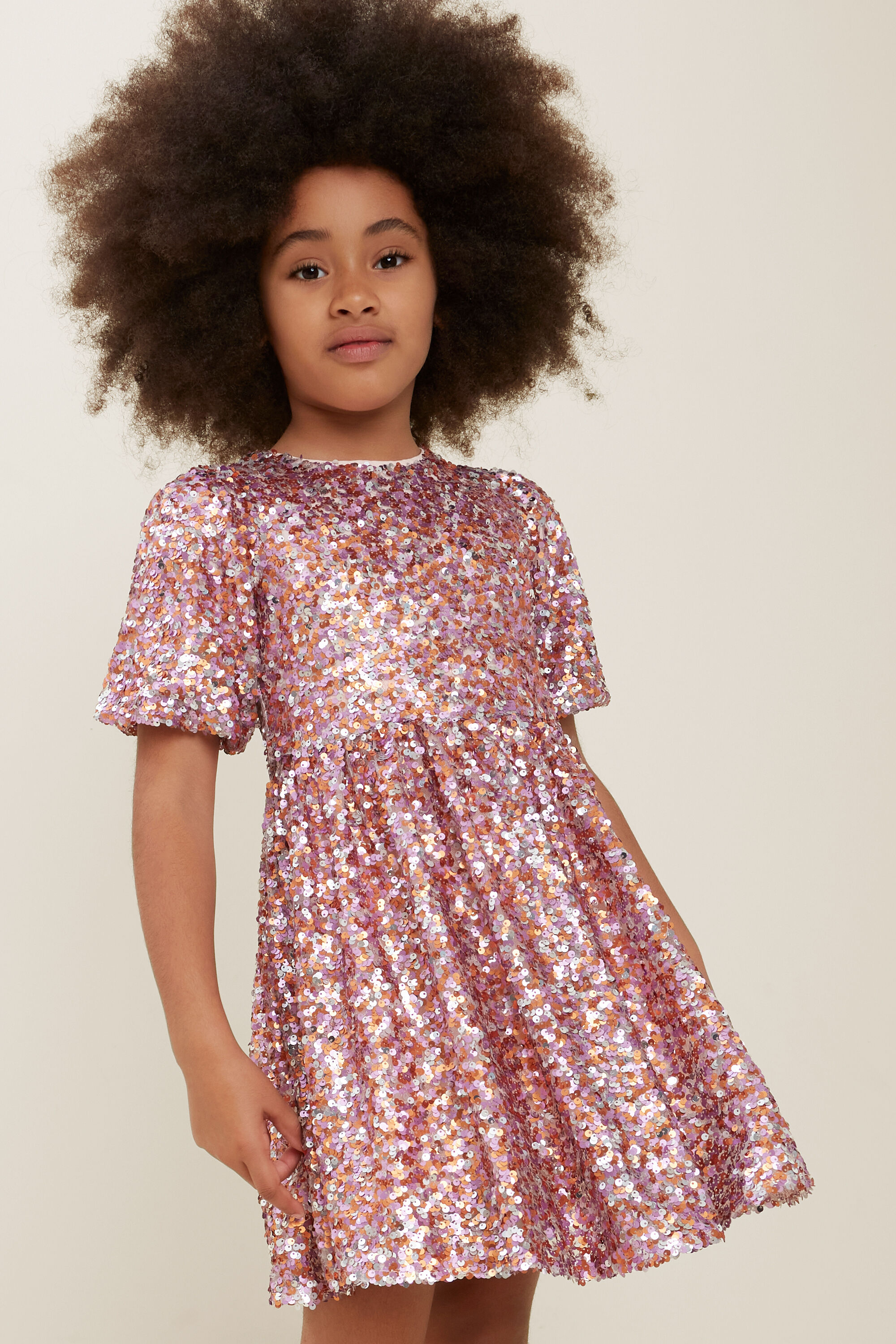Pink sequin new arrivals dress kids